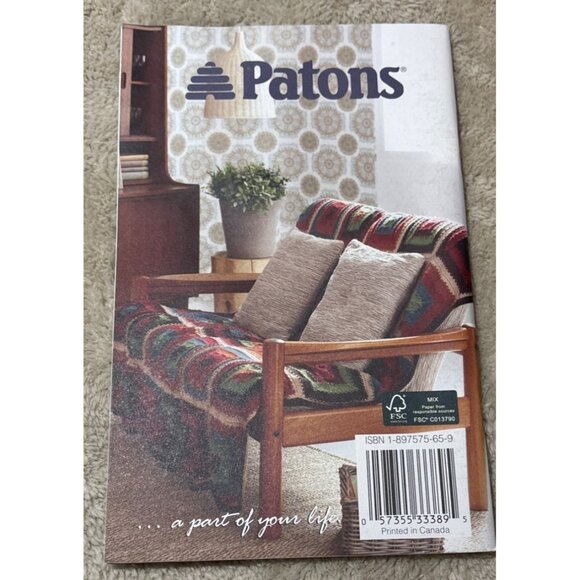 2 Patons Afghan Pattern Books Home Decor Textures & Canadiana Knit & Crochet - Picture 9 of 16